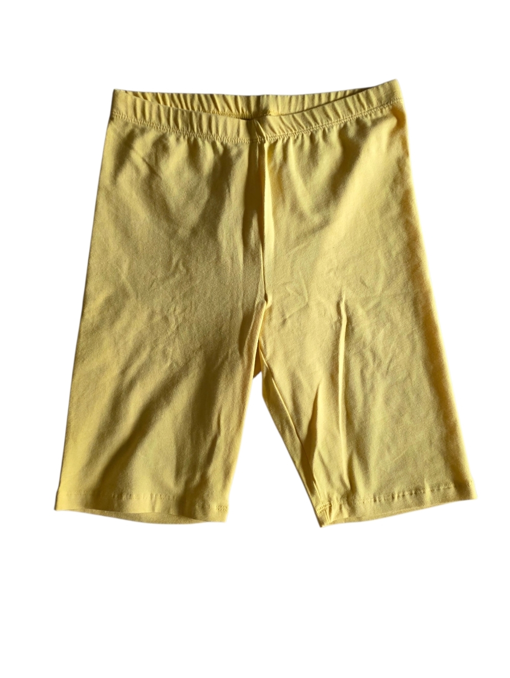 Basic High-Waist Biker Shorts Yellow